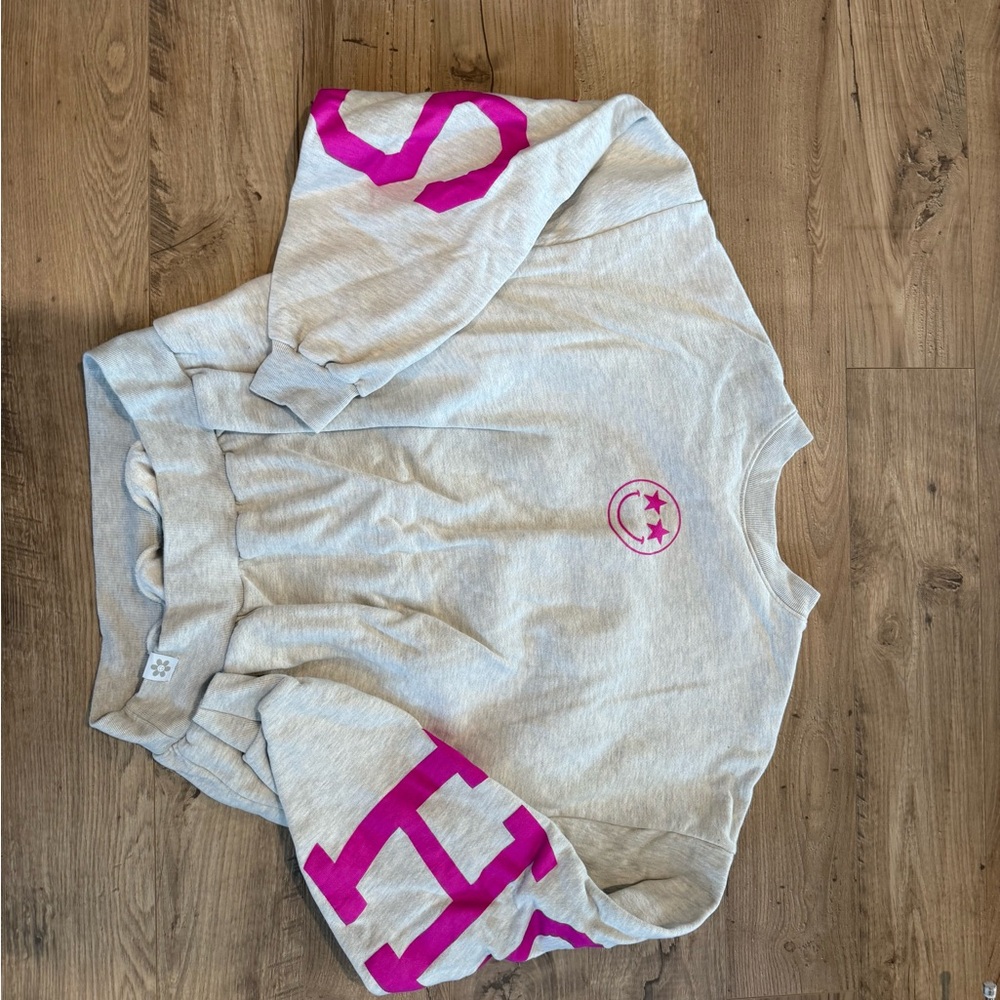 Hanes Gray and Pink Sweatshirt - Picture 2 of 3